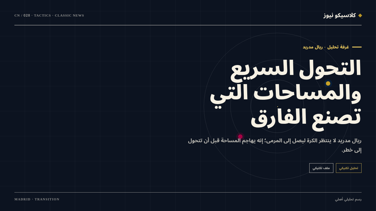 ريال مدريد: التحول السريع والمساحات التي تصنع الفارق